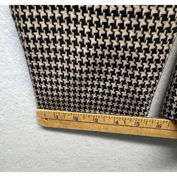 Preston & York Womens Houndstooth Blazer Size 10 Black & White 100% Lined - Picture 8 of 9